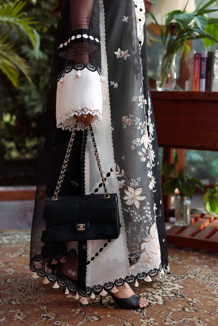 Sable Vogue Luxury Formals Unstitched Embroidered Swiss Voile 4 Piece Suit SL-05-26-V1 - Festive Collecion