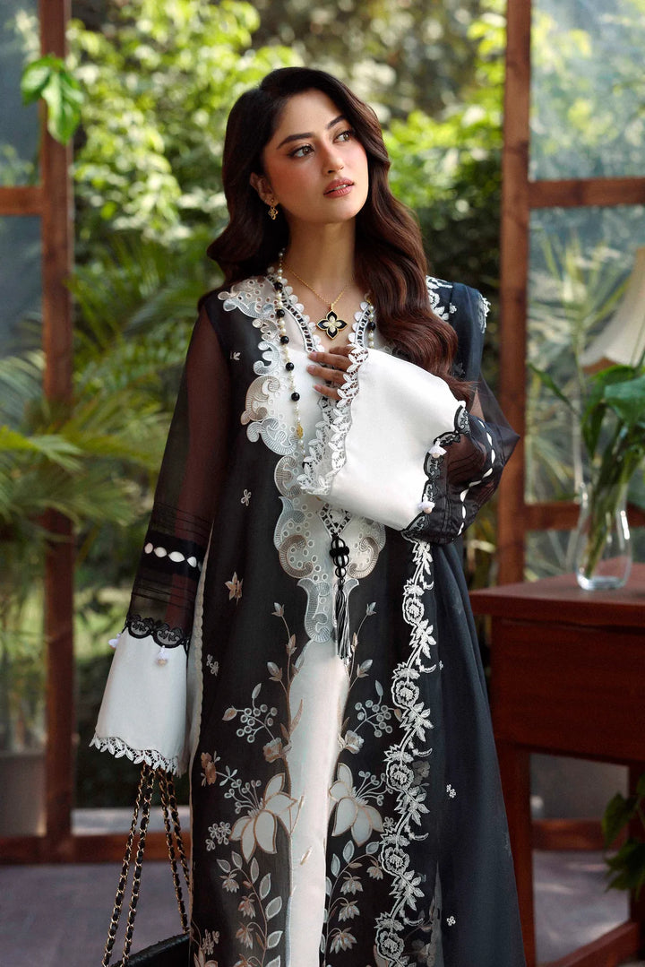 Sable Vogue Luxury Formals Unstitched Embroidered Swiss Voile 4 Piece Suit SL-05-26-V1 - Festive Collecion