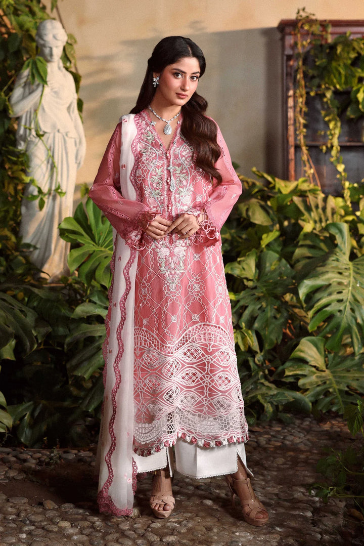 Sable Vogue Luxury Formals Unstitched Embroidered Swiss Voile 4 Piece Suit SL-08-26-V1 - Festive Collecion