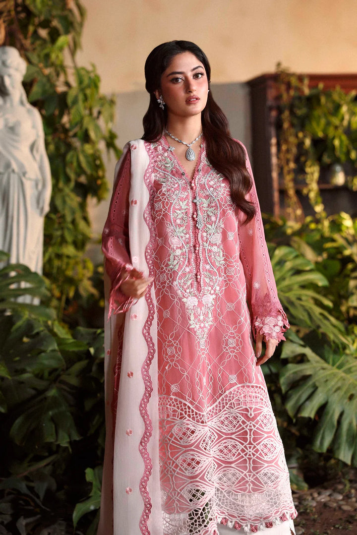 Sable Vogue Luxury Formals Unstitched Embroidered Swiss Voile 4 Piece Suit SL-08-26-V1 - Festive Collecion
