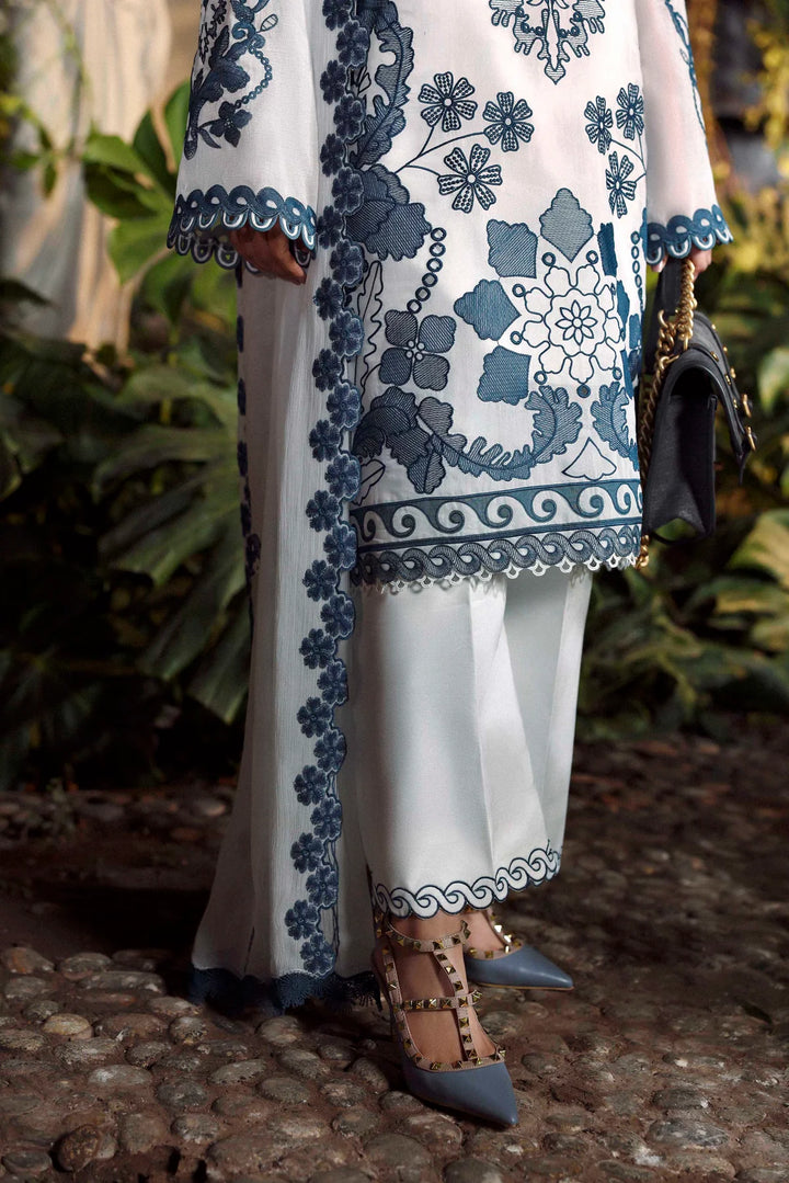 Sable Vogue Luxury Formals Unstitched Embroidered Swiss Voile 4 Piece Suit SL-09-26-V1 - Festive Collecion