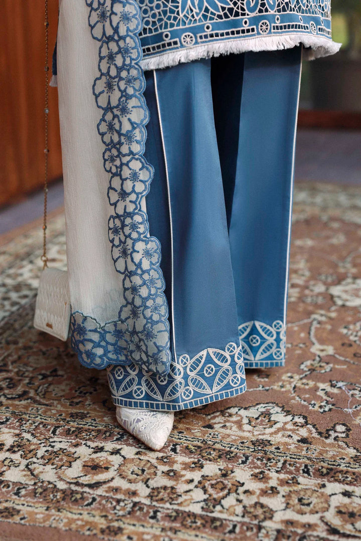 Sable Vogue Luxury Formals Unstitched Embroidered Swiss Voile 4 Piece Suit SL-10-26-V1 - Festive Collecion