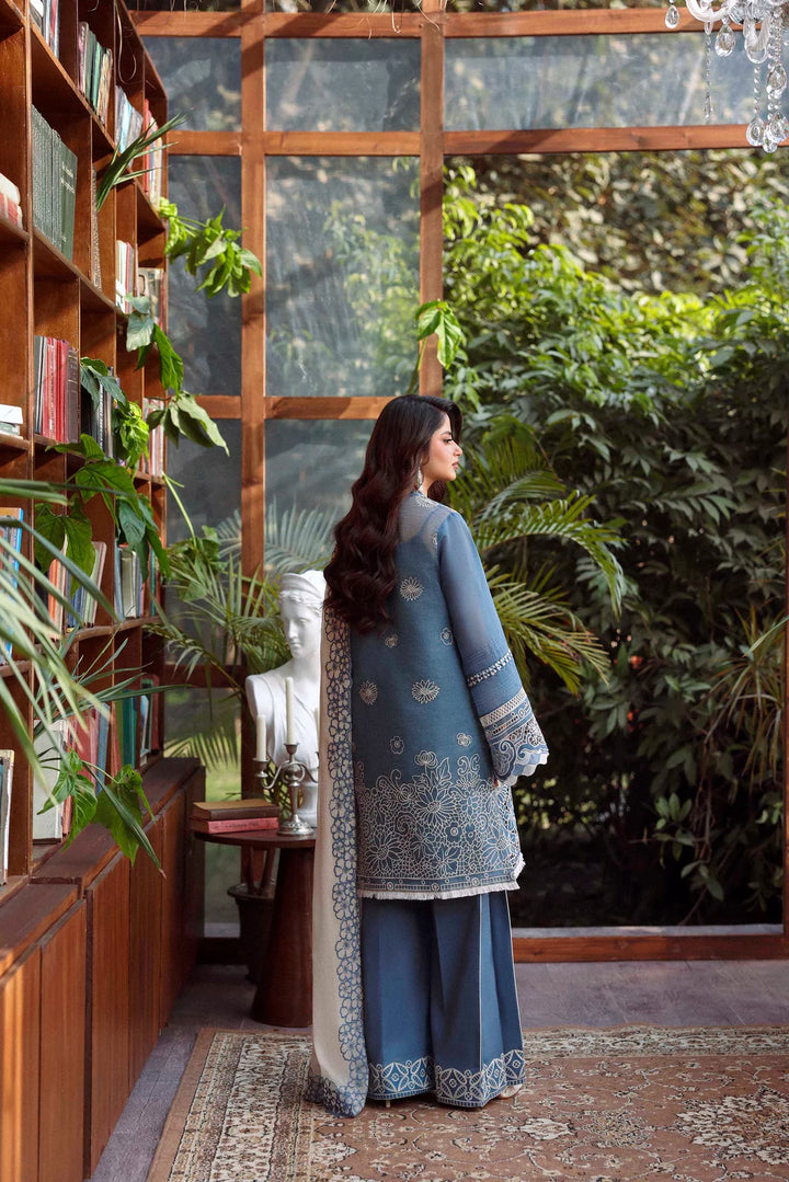 Sable Vogue Luxury Formals Unstitched Embroidered Swiss Voile 4 Piece Suit SL-10-26-V1 - Festive Collecion