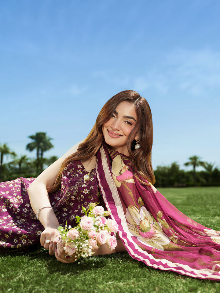 Sunset Muse by Izel Unstitched Embroidered Lawn 3 Piece Suit Solia - Eid Collection