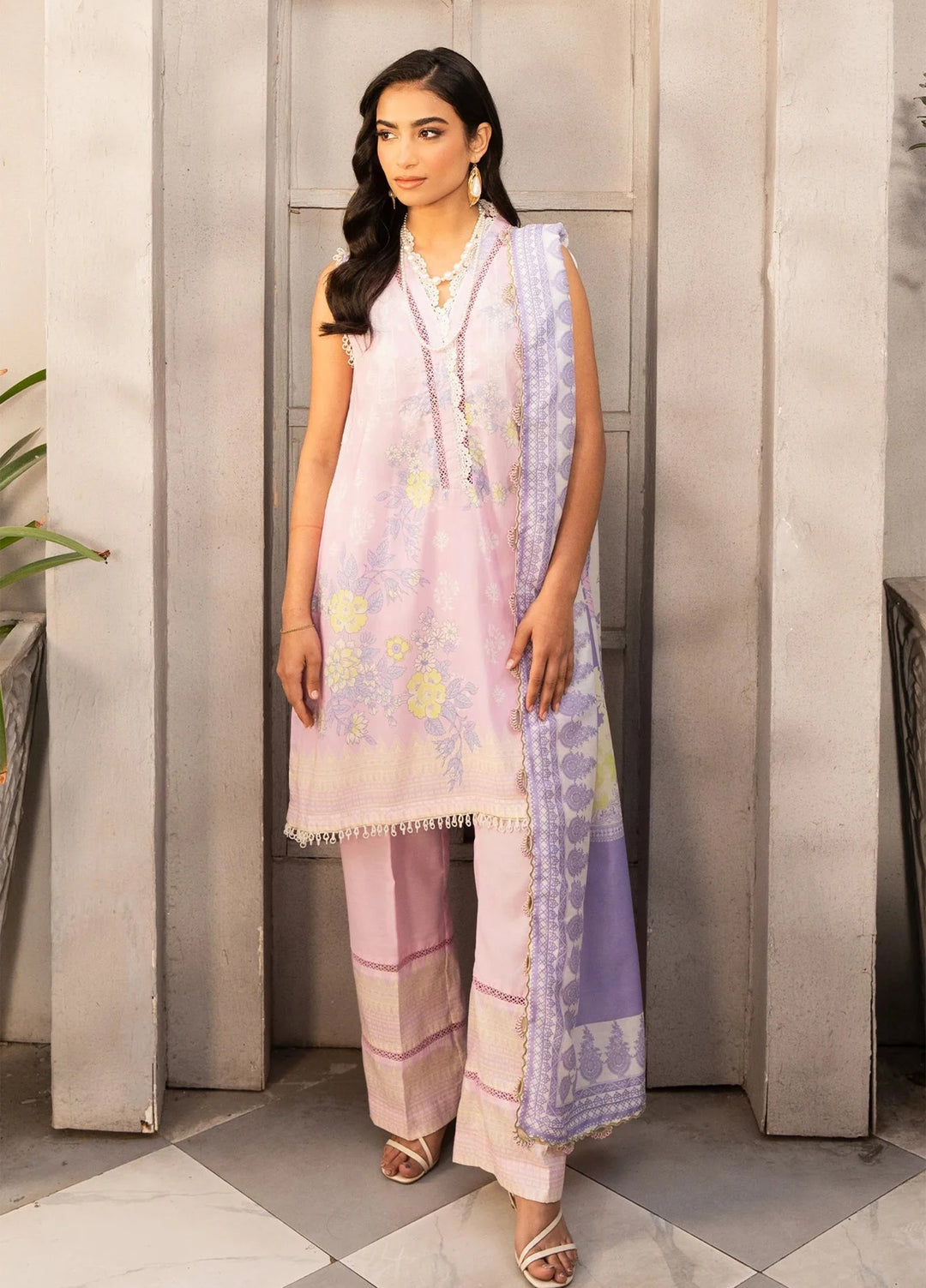 Safaah by Menaal Unstitched Printed Lawn 3 Piece Suit ML26ULS SP-03A - Casual Collection