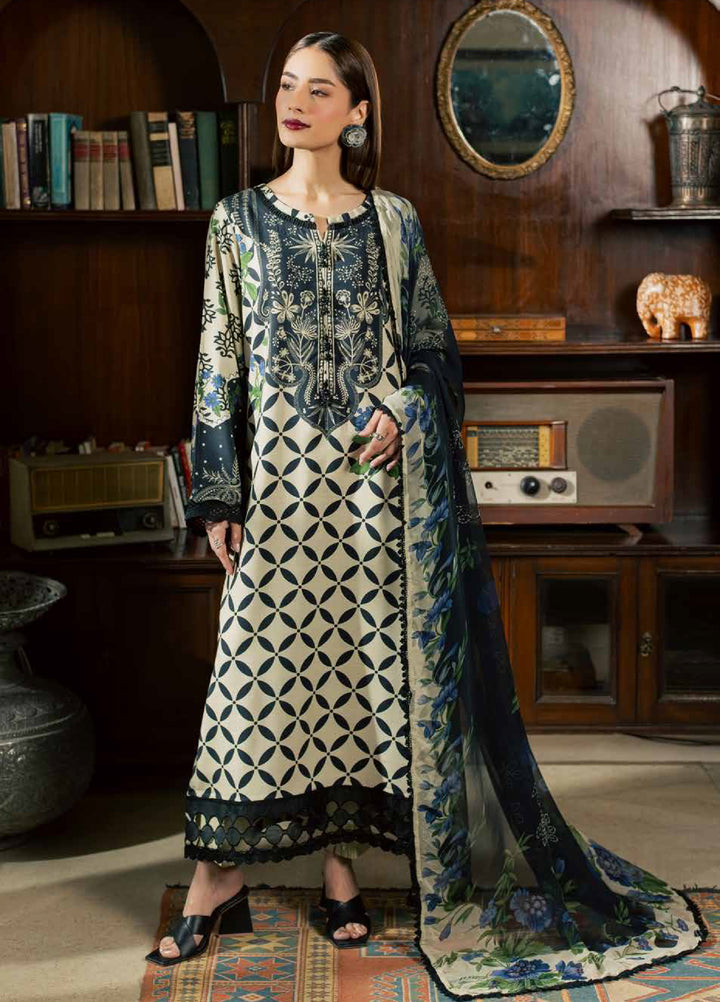 Signature Prints by Nureh Unstitched Printed Viscose Slub 3 Piece Suit NU26UVS SP-209 - Winter Collection