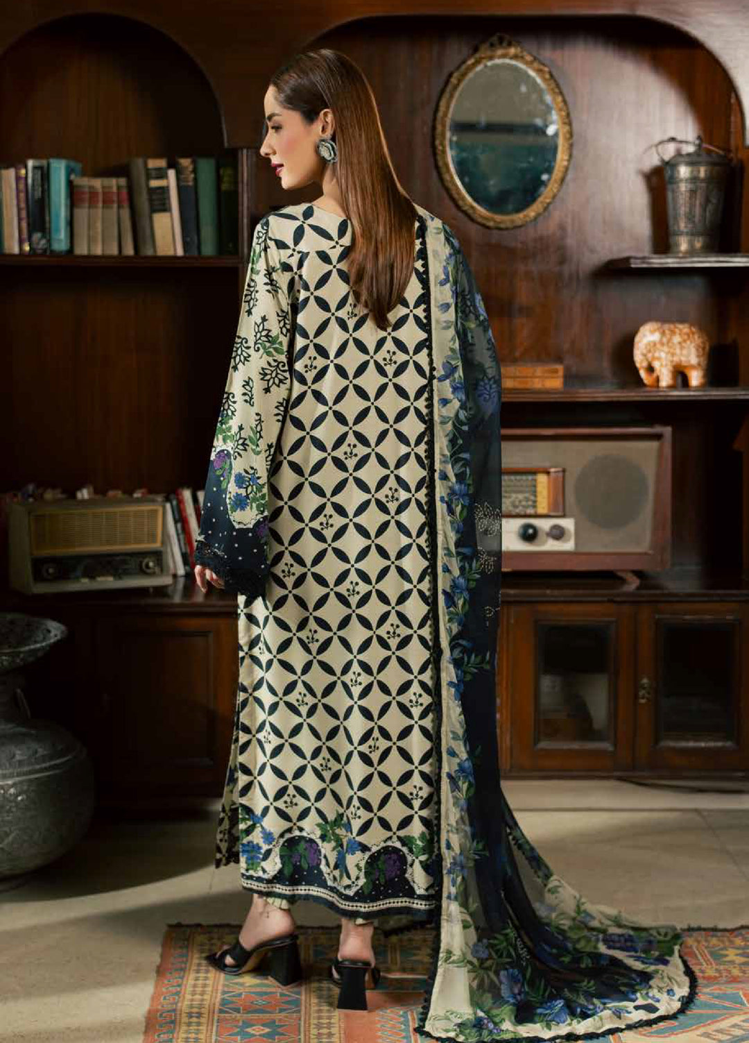 Signature Prints by Nureh Unstitched Printed Viscose Slub 3 Piece Suit NU26UVS SP-209 - Winter Collection