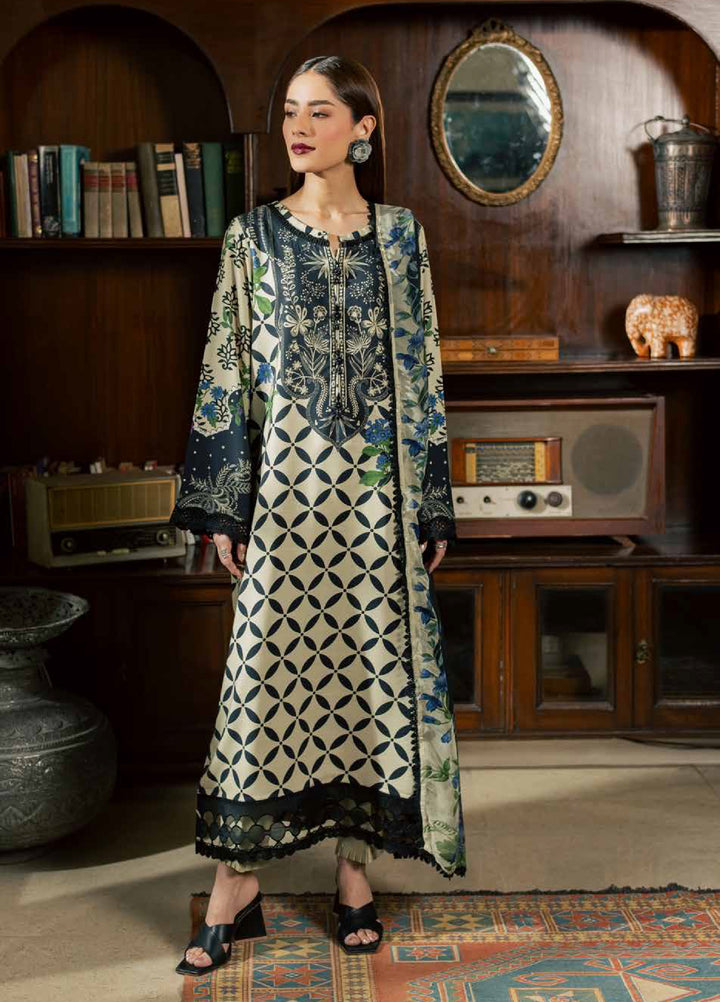 Signature Prints by Nureh Unstitched Printed Viscose Slub 3 Piece Suit NU26UVS SP-209 - Winter Collection