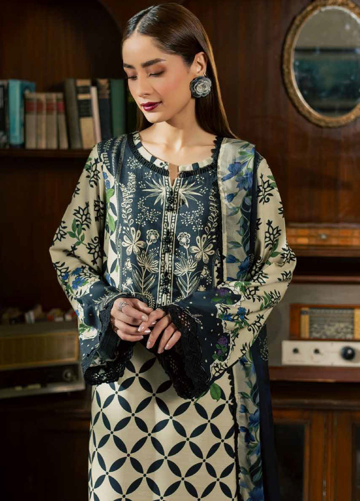 Signature Prints by Nureh Unstitched Printed Viscose Slub 3 Piece Suit NU26UVS SP-209 - Winter Collection