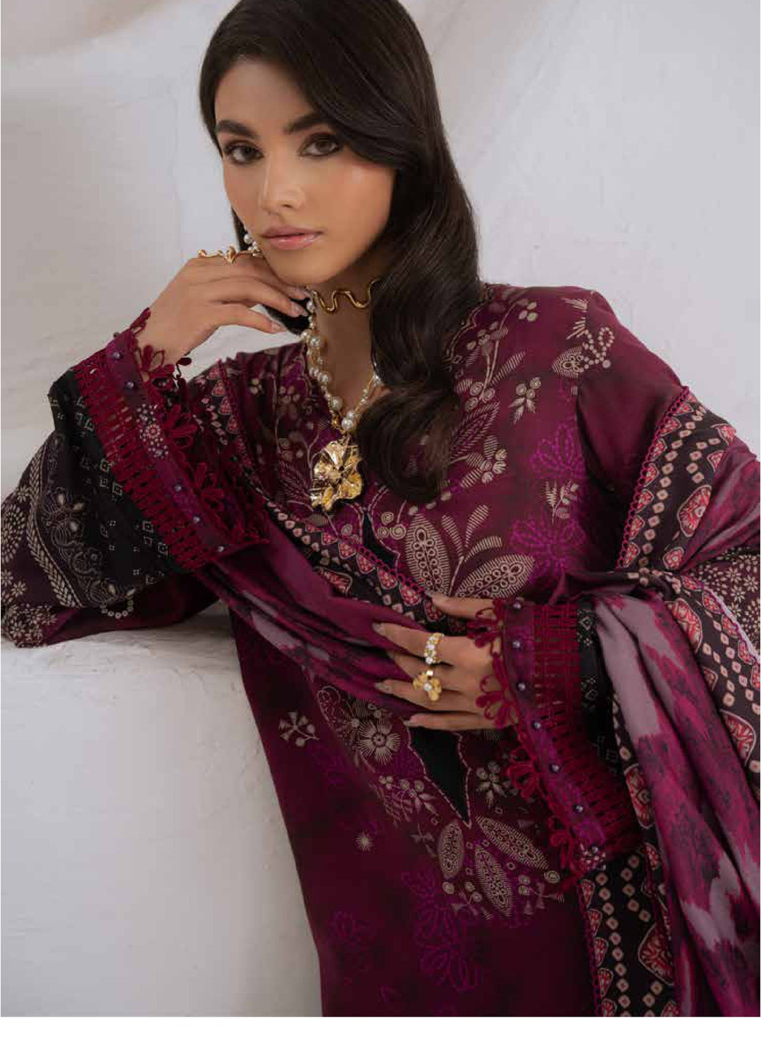 Signature Prints by Nureh Unstitched Printed Viscose 3 Piece Suit NU26UVP SP-216 - Winter Collection