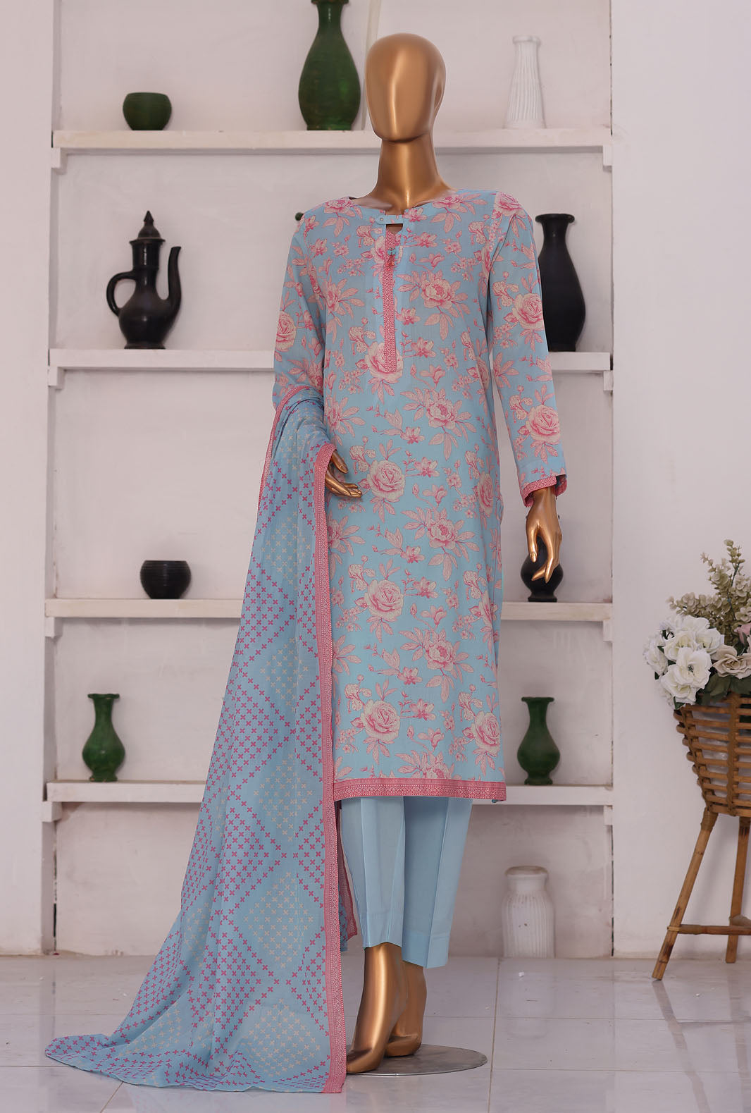 Summer Shades by HZ Textile Unstitched Printed Lawn 3 Piece Suit SPC-1309 - Casual Collection