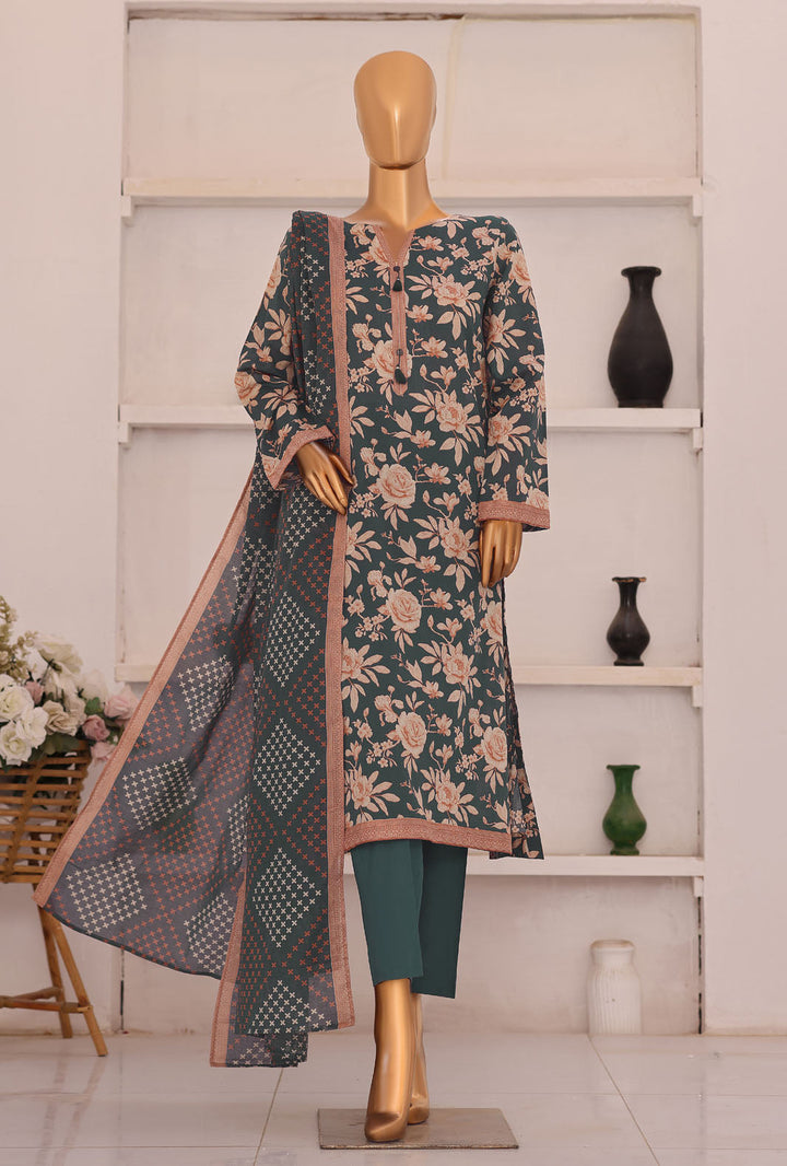 Summer Shades by HZ Textile Unstitched Printed Lawn 3 Piece Suit SPC-1310 - Casual Collection