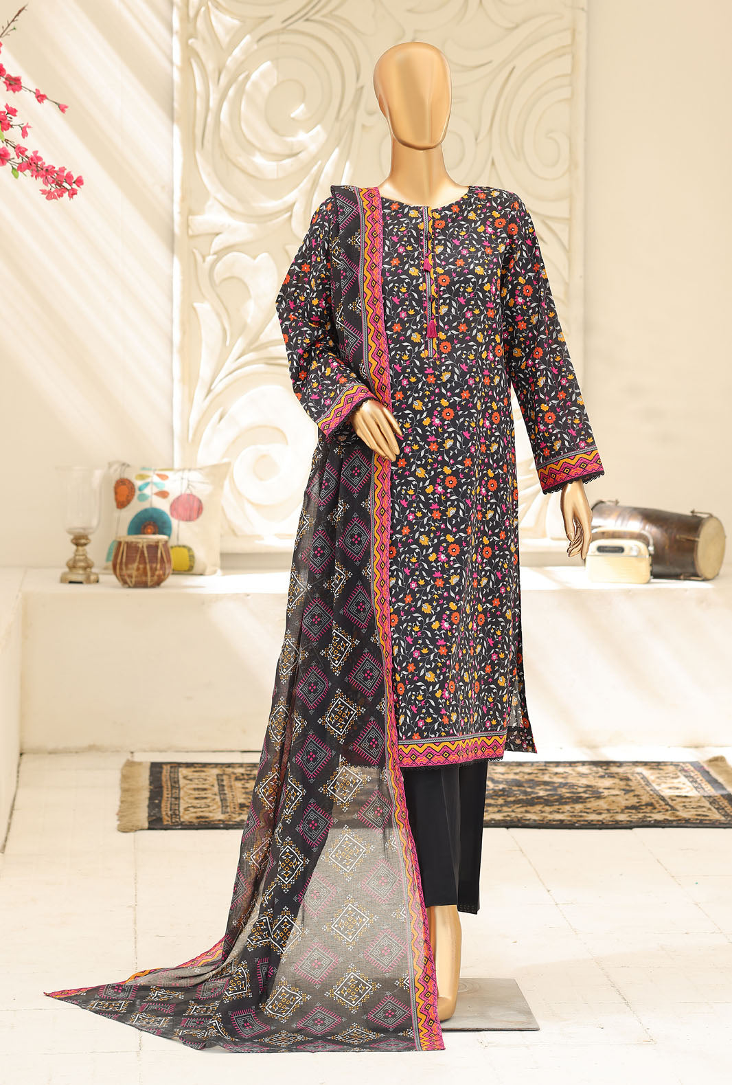Summer Shades by HZ Textile Unstitched Printed Lawn 3 piece Suit SPC-1317 - Casual Collection