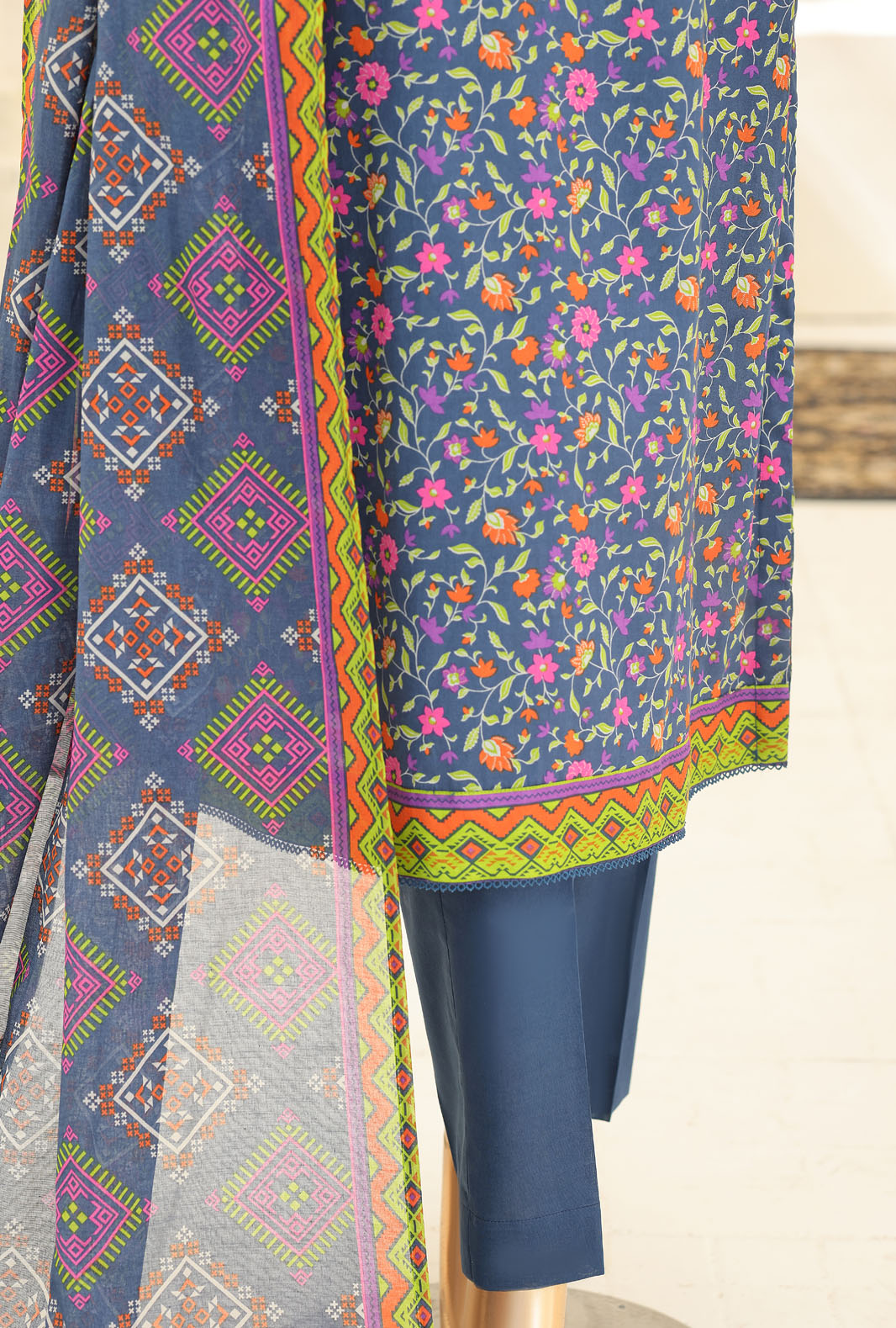 Summer Shades by HZ Textile Unstitched Printed Lawn 3 piece Suit SPC-1319 - Casual Collection
