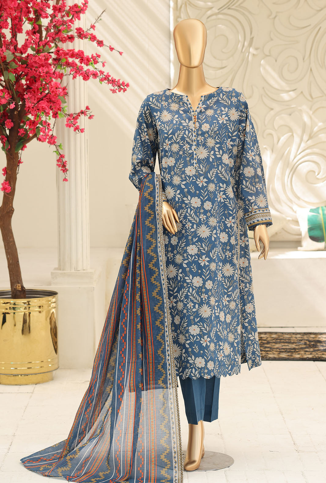 Summer Shades by HZ Textile Unstitched Printed Lawn 3 piece Suit SPC-1320 - Casual Collection