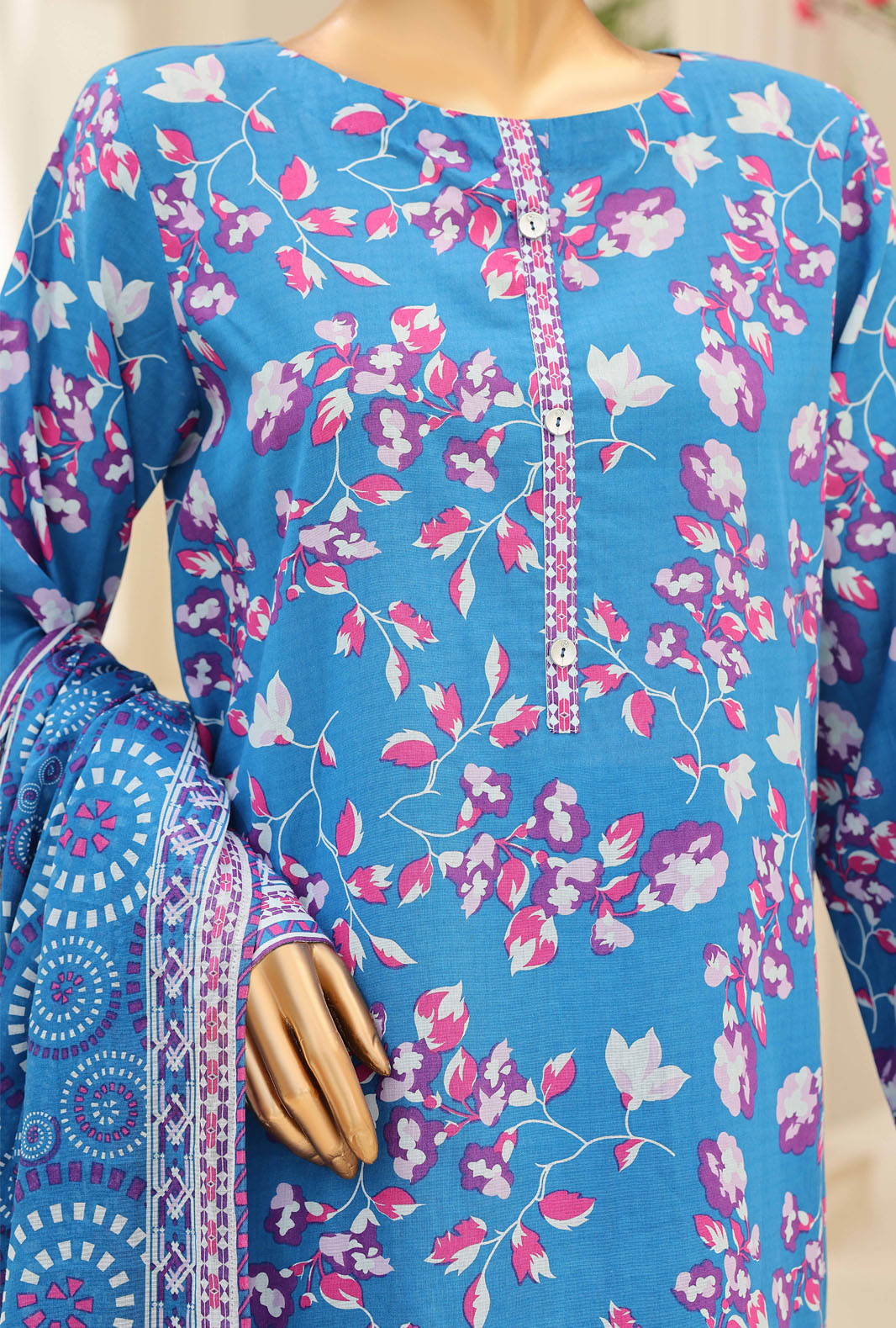 Summer Shades by HZ Textile Unstitched Printed Lawn 3 piece Suit SPC-1321 - Casual Collection