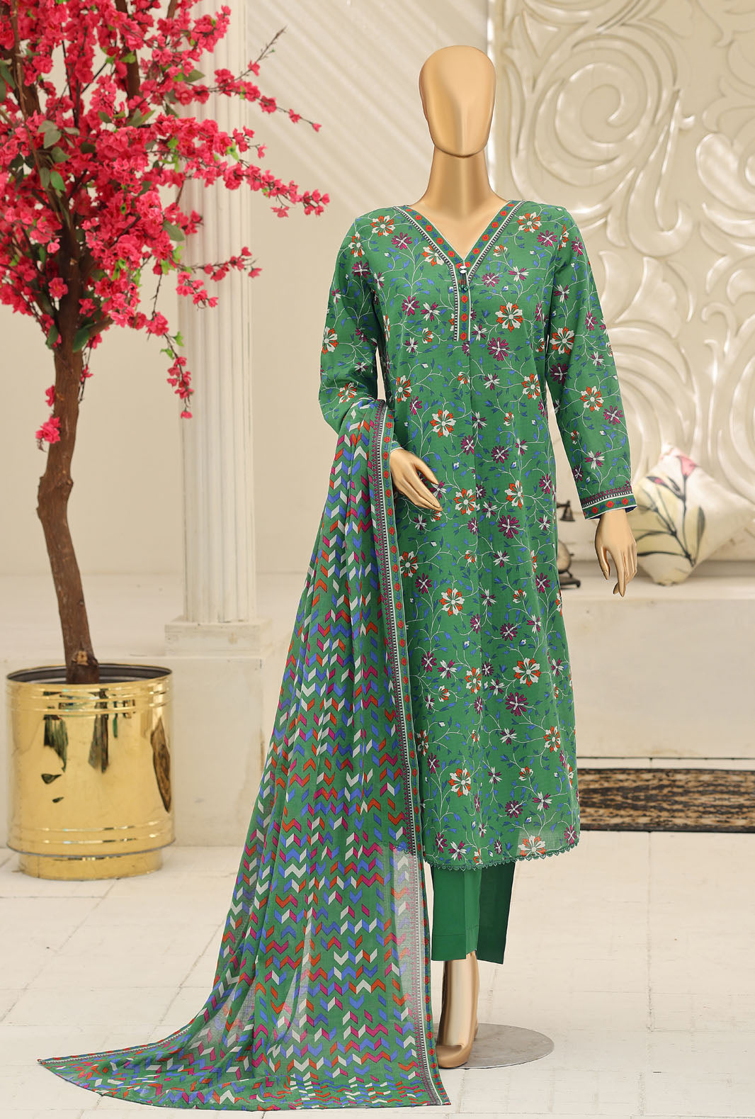 Summer Shades by HZ Textile Unstitched Printed Lawn 3 piece Suit SPC-1322 - Casual Collection