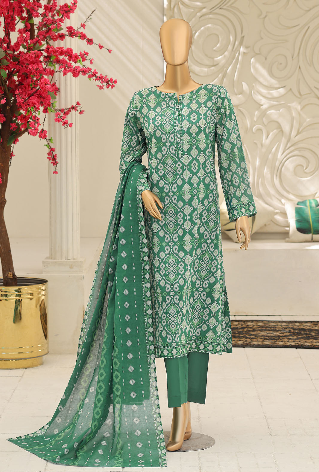 Summer Shades by HZ Textile Unstitched Printed Lawn 3 piece Suit SPC-1324 - Casual Collection