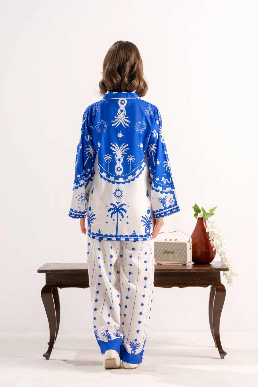 Sprinkles Girls RTW Printed Poly 2 Piece Suit Azure Palm Charm - Casual Collection