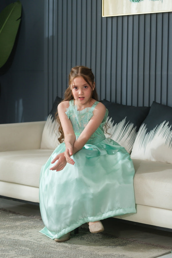 Sprinkles Girls Pret Net Sequence Seafoam Shimmer 1 Piece SPDR913 - Festive Collection