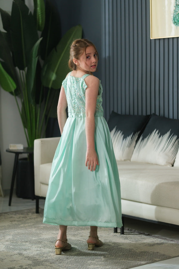 Sprinkles Girls Pret Net Sequence Seafoam Shimmer 1 Piece SPDR913 - Festive Collection