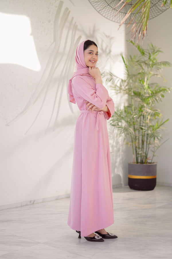 Sprinkles Girls Pret Abaya Printed Nidha Fabric Rose Aura with Stole SPDR915 - Summer Collection