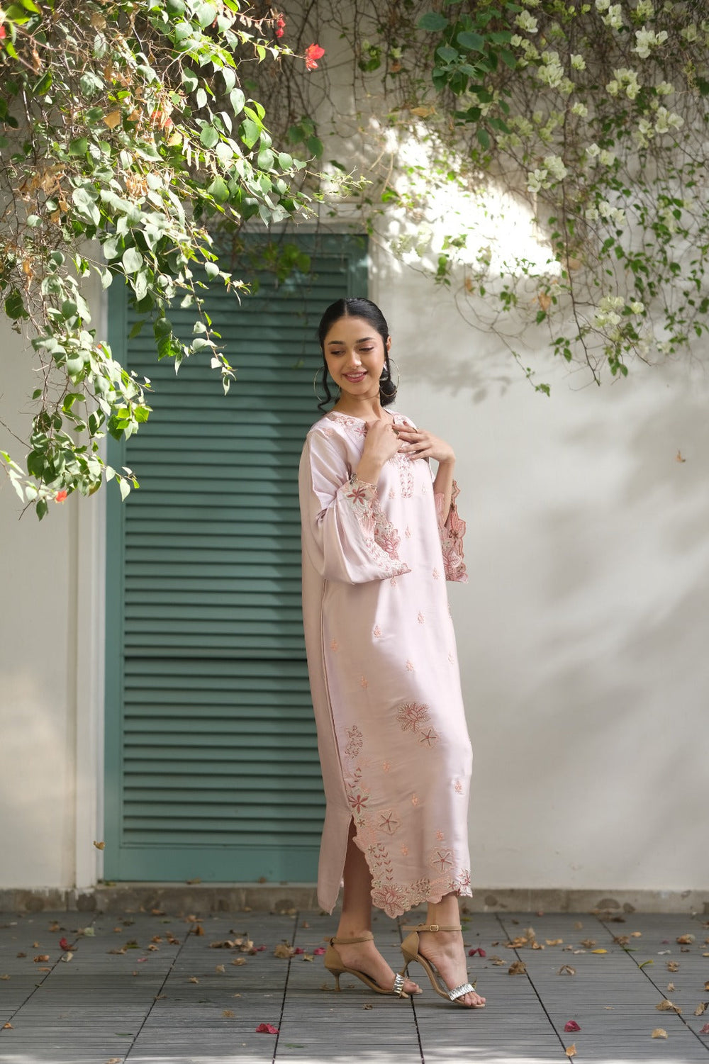 Sprinkles Girls Pret Kaftan Embroidered Charmeuse Silk Faye Boxy Vine SPDR925 - Summer Collection