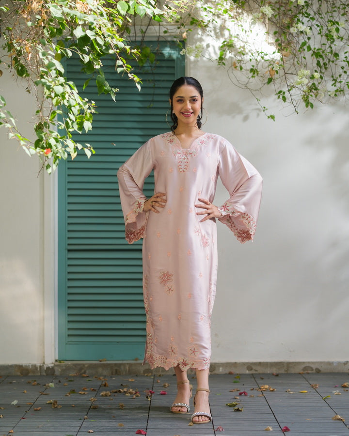 Sprinkles Girls Pret Kaftan Embroidered Charmeuse Silk Faye Boxy Vine SPDR925 - Summer Collection