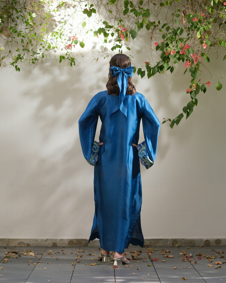 Sprinkles Girls Pret Kaftan Embroidered Charmeuse Silk Twilight Trail SPDR927 - Summer Collection