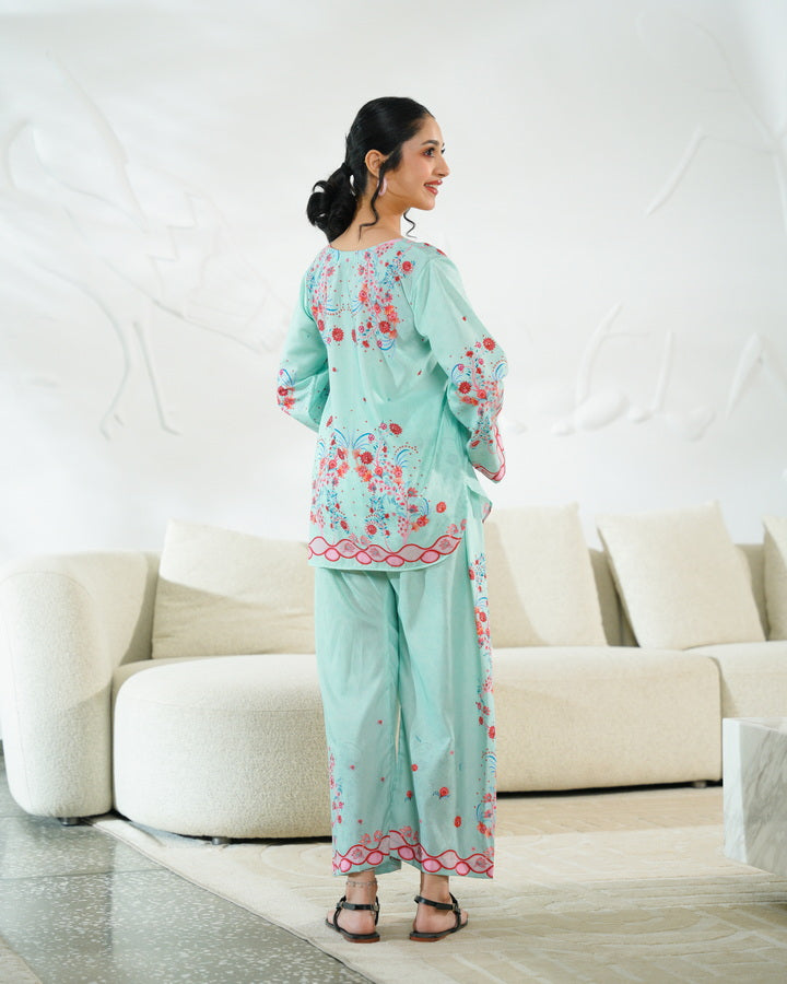 Sprinkles Girls Pret Co-ord Set Printed Poly Cambric Rosy Swirl SPDR943 - Summer Collection