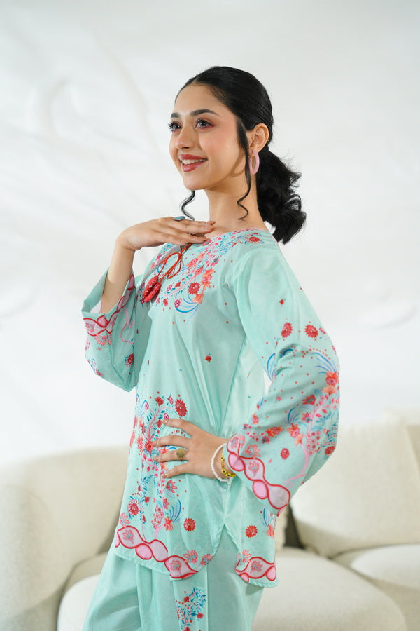 Sprinkles Girls Pret Co-ord Set Printed Poly Cambric Rosy Swirl SPDR943 - Summer Collection