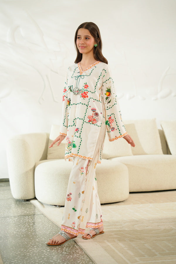 Sprinkles Girls Pret Co-ord Set Printed Poly Cambric Fresco Canvas SPDR944 - Summer Collection