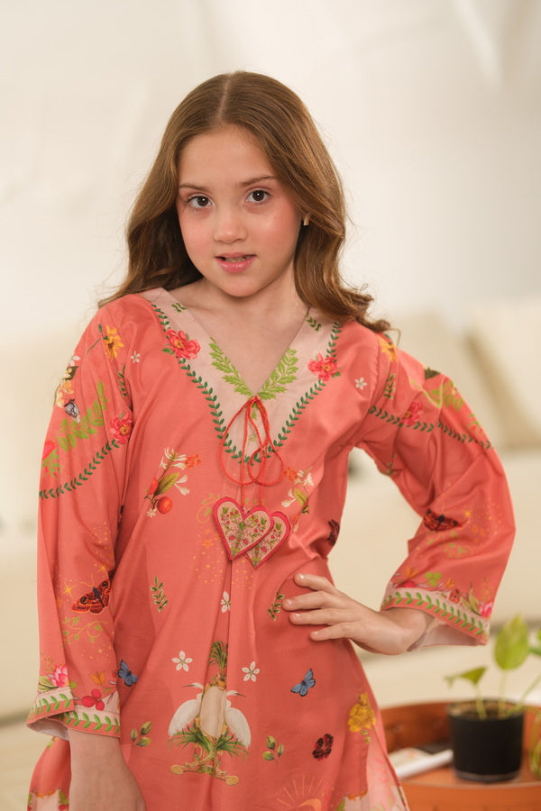 Sprinkles Girls Pret Co-ord Set Printed Poly Cambric Zest Petal SPDR945 - Summer Collection