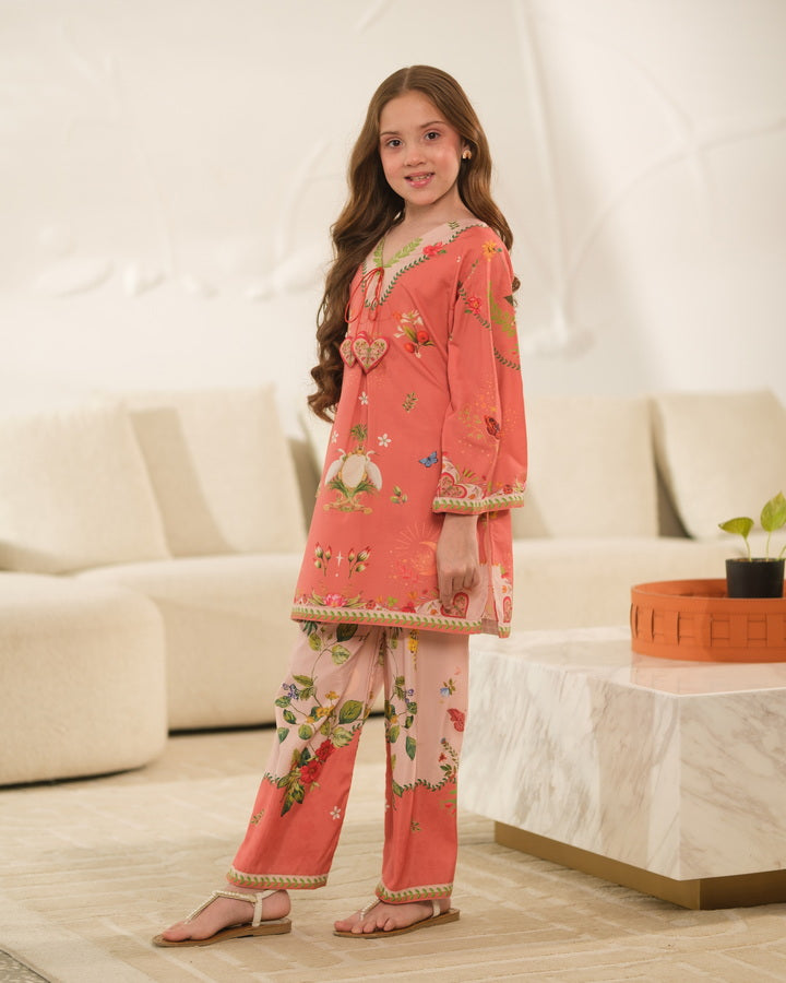 Sprinkles Girls Pret Co-ord Set Printed Poly Cambric Zest Petal SPDR945 - Summer Collection