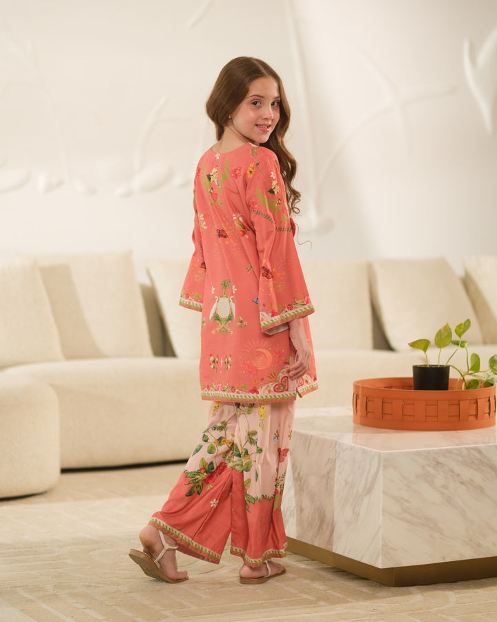 Sprinkles Girls Pret Co-ord Set Printed Poly Cambric Zest Petal SPDR945 - Summer Collection