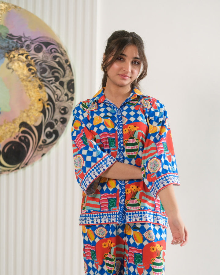 Sprinkles Girls Pret Co-ord Set Printed Poly Cambric Picnic Pop SPDR953 - Summer Collection