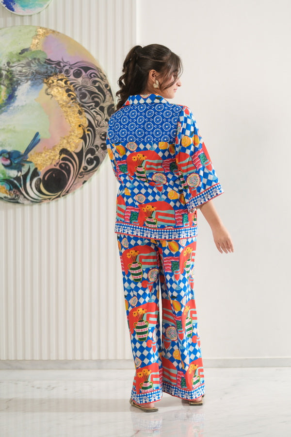 Sprinkles Girls Pret Co-ord Set Printed Poly Cambric Picnic Pop SPDR953 - Summer Collection