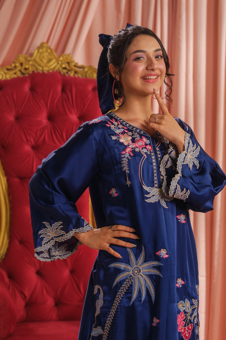 Sprinkles Girls RTW Embroidered Silk 1 Piece Suit Ocean Bloom Festive Collection