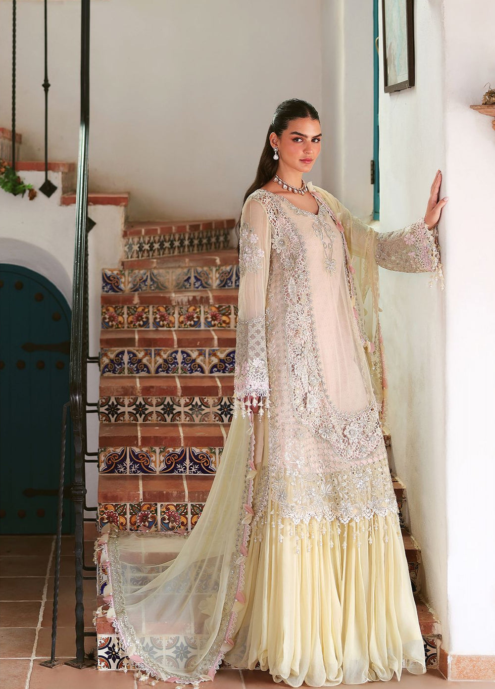 Lumiere by Saira Rizwan Unstitched Embroidered Bamber Chiffon 3 Piece Suit SR26ULF Lillian SRL26-01 - Festive Collection