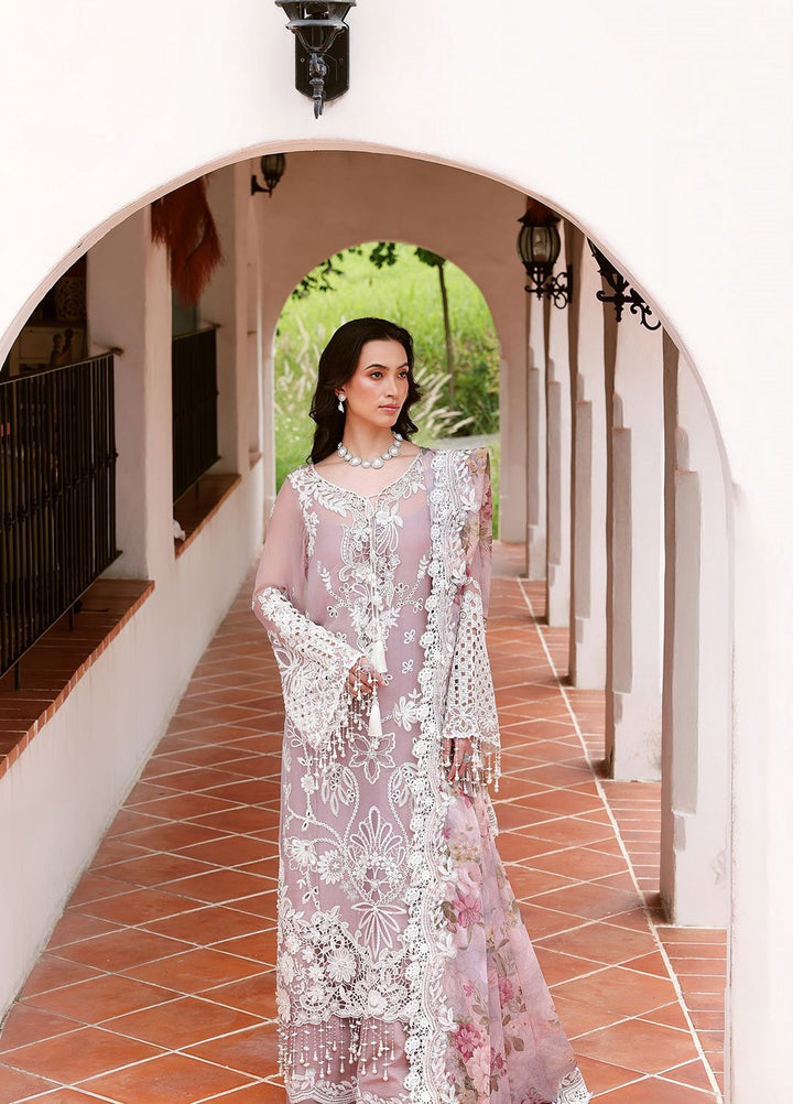Lumiere by Saira Rizwan Unstitched Embroidered Bamber Chiffon 3 Piece Suit SR26ULF Petal SRL26-02 - Festive Collection