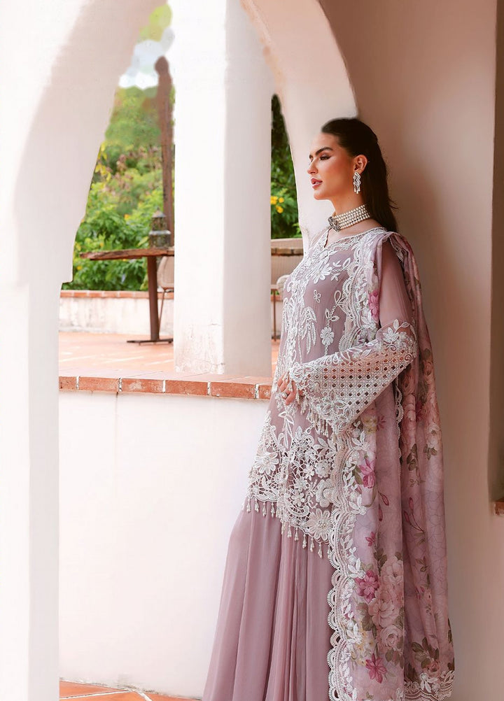 Lumiere by Saira Rizwan Unstitched Embroidered Bamber Chiffon 3 Piece Suit SR26ULF Petal SRL26-02 - Festive Collection