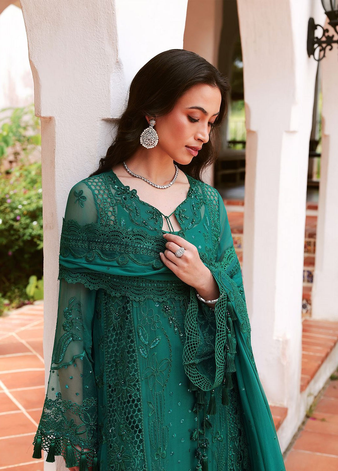 Lumiere by Saira Rizwan Unstitched Embroidered Bamber Chiffon 3 Piece Suit SR26ULF Poise SRL26-03 - Festive Collection