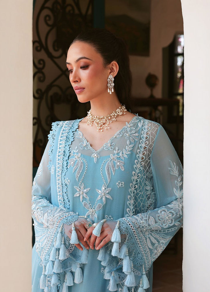 Lumiere by Saira Rizwan Unstitched Embroidered Bamber Chiffon 3 Piece Suit SR26ULF Iris SRL26-08 - Festive Collection