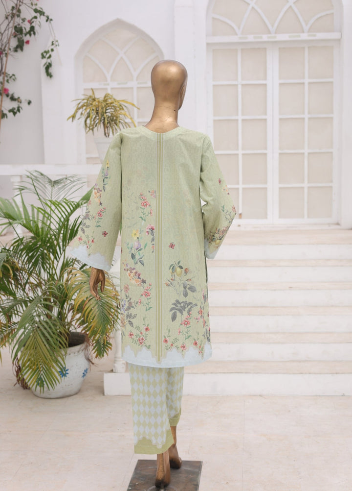 Suntex Fabrics Women RTW Printed Lawn 2 Piece Suit Sage Green - Casual Collection