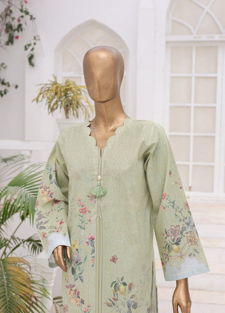 Suntex Fabrics Women RTW Printed Lawn 2 Piece Suit Sage Green - Casual Collection