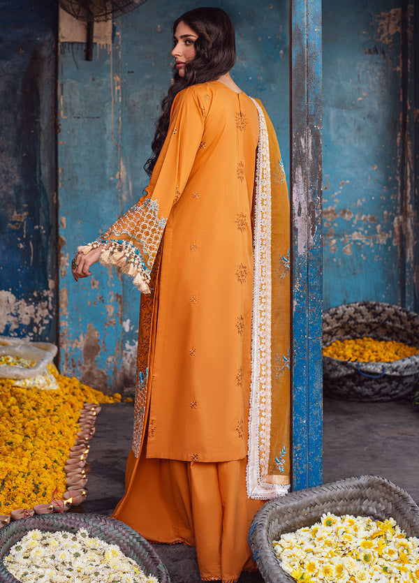 Sahakari by Sahane Pret Embroidered Lawn 3 Piece Suit CT-10002 Mashal - Festive Collection