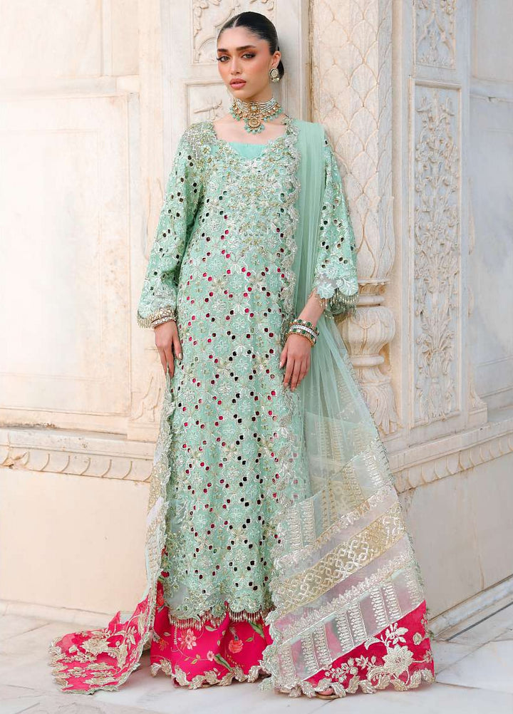 Saira Shakira Unstitched Embroidered Organza 3 Piece Suit SSR26UW Viola - Wedding Collection