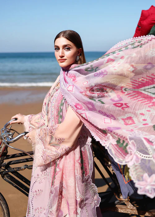 Saira Shakira Unstitched Embroidered Lawn 3 Piece Suit SSR26ULE SS-003A - Eid Collection