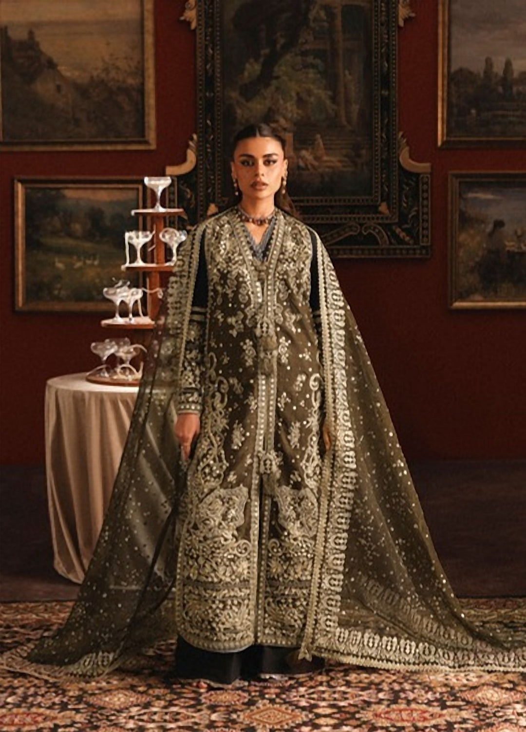 Lamore by Sardinia Unstitched Hand work Grip 3 Piece Suit SR26ULW Bronze Mist 1901 - Wedding Collection