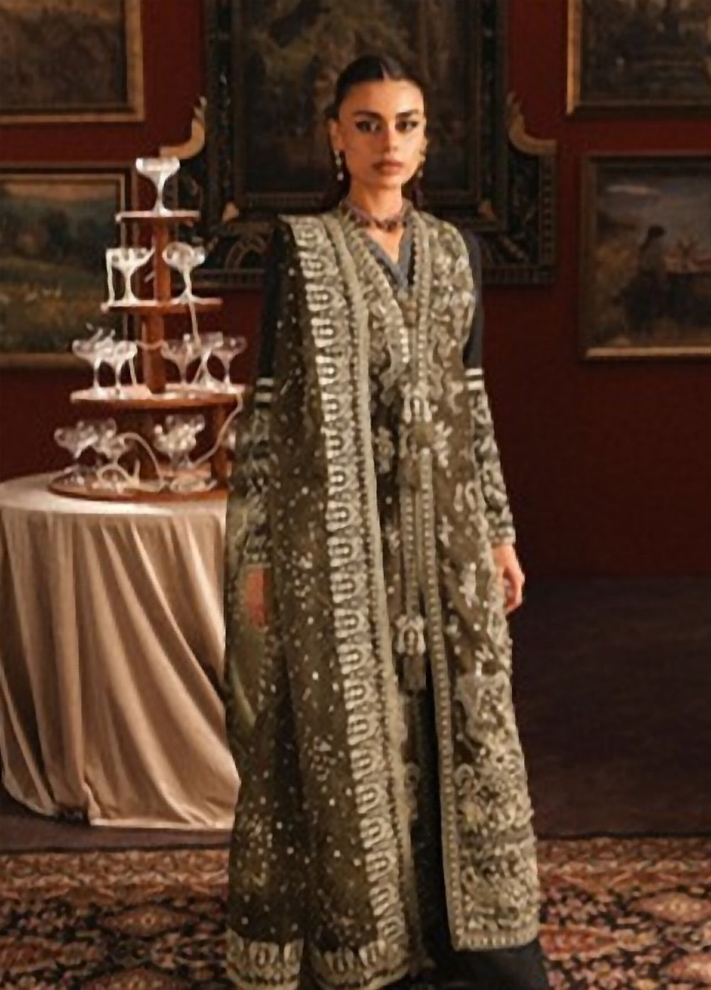 Lamore by Sardinia Unstitched Hand work Grip 3 Piece Suit SR26ULW Bronze Mist 1901 - Wedding Collection